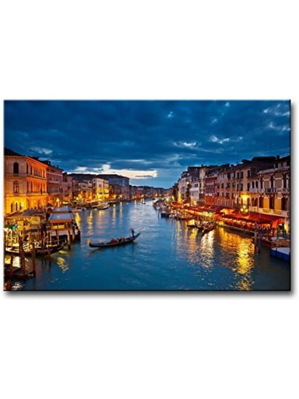 Venice Grand Canal Night Wall Art - Stunning Canvas Print for Home Decor